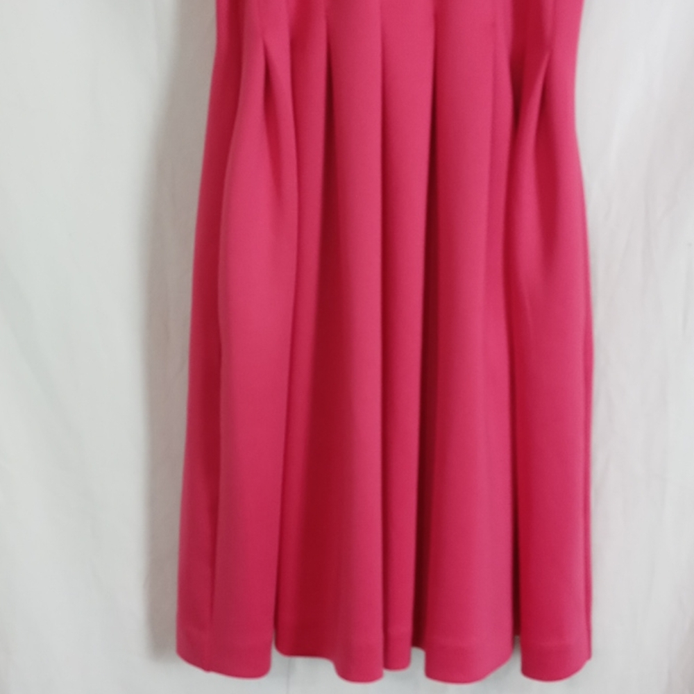 Hot pink Calvin Klein back zip pockets midi dress - Picture 2 of 10
